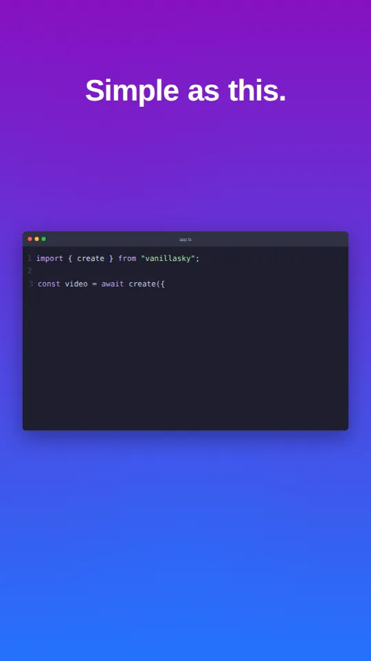 Code Editor — AI video scene template preview
