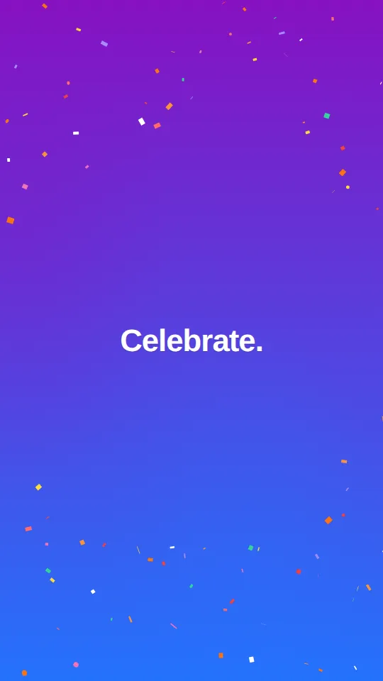 Confetti — AI video scene template preview