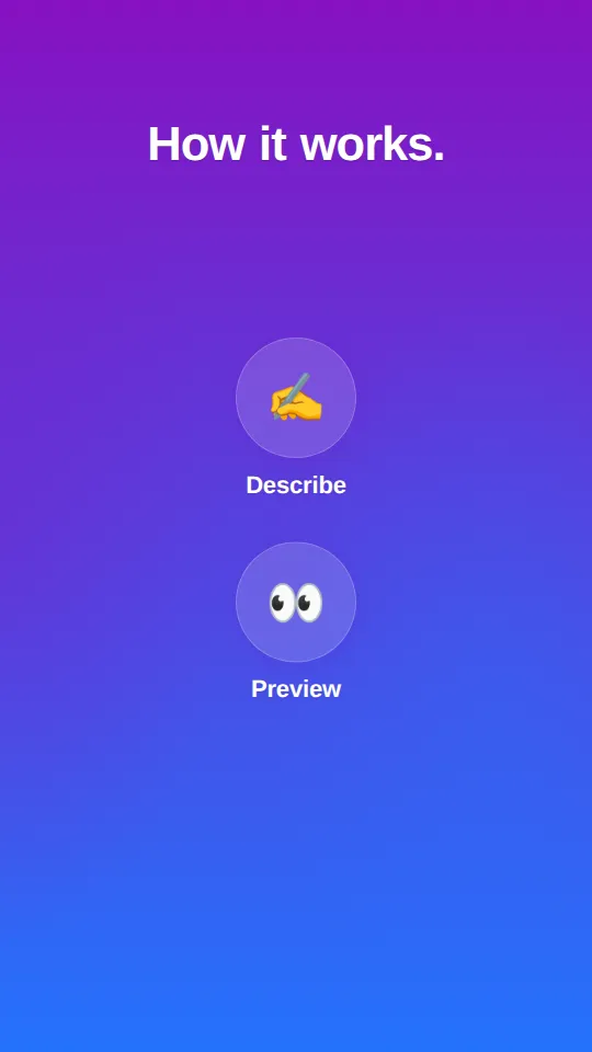 Steps — AI video scene template preview