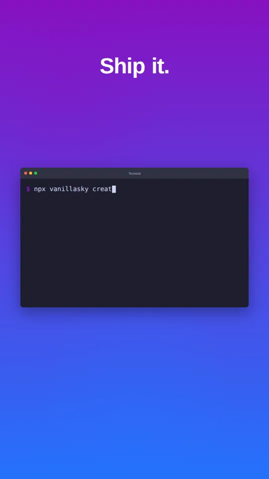 Terminal — AI video scene template preview