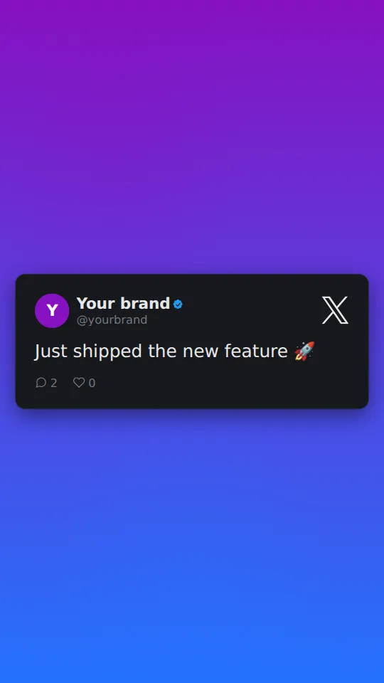 Tweet — AI video scene template preview